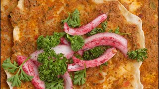 Turkish Lahmajoun Wrap Recipe ( Lahmajoun Pizza )