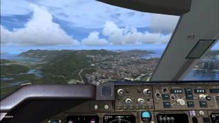 FSX Kai Tak Landing NR1 : PMDG 747