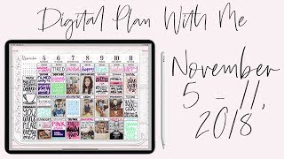 Digital Plan With Me: November 5-11, 2018