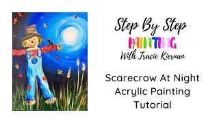 How To Paint A "Scarecrow At Night" - Acrylic Painting Tutorial