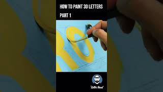 Hand painting 3D LETTERING 😯 Part 1