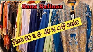 Sana Safinaz mid season sale . Sana Safinaz stitched collection flat 60 % & 40 %  off sale 2022