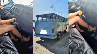 Amanda Dry Cranking and Flooding her old VW Kombi bus in High Heels | Coldstart Pedal Pumping