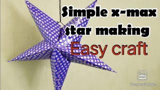 Simple x-max  star making | star making | craft work