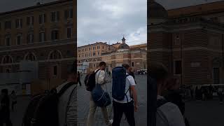 A  Square with a twin church |Piazza del Popolo #shortvideo #italy#rome