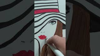 How to paint lips the easy way #lips #painting #easydrawing #satisfying