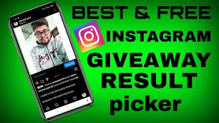 Giveaway Results &| Instagram Random Comment Picker Without Login | Instagram Giveaway Winner Picker