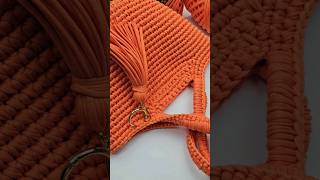 A new video will be released tomorrow #crochetbag #crocheting #tshirtyarn #crochetshoulderbag