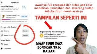 apakah reupload bisa di monetisasi di facebook || jawabannya ada dividio ini full reupload