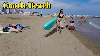 Caorle Beach Walk 🏖️Walking on a Sunny Beach in Caorle  Italy  4k HDR