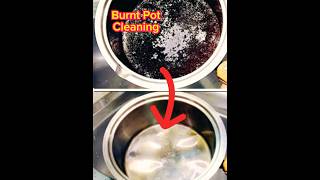 Burnt Pot Cleaning #youtubeshorts #ytshorts #yt#shorts #burnt#howtoclean#stainlesssteel #womeniaatf