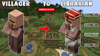 How to Make a LIBRARIAN Villager in Minecraft - TUTORIAL (Easy & Quick)