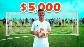 تحدي اخر واحد يضيع ركلة الجزاء له 5000$ | ضد 50 لاعب 🤯🔥