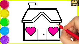 How to draw a house || Ghar ka Chitra easy to drawing and painting || Step by step house Drawing.