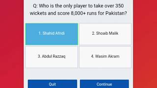 Who is the only player to take over 350 wickets and score 8000 runs for Pakistan ?