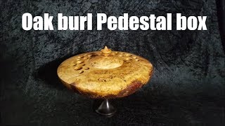 Woodturning - How to turn pedestal box Oak burl and Blackwood!