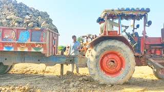 Baba Tractor /carrying a mud trolley loaded /best performance