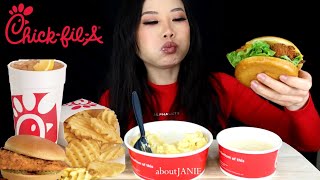 CHICK-FIL-A MUKBANG ASMR #chickensandwich #chickfila #macncheese