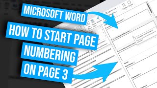 Microsoft Word - How to start page numbers on page 3?