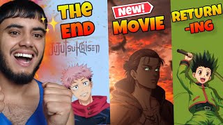 JJK Ending in 5 chapter‼️ AOT New movie‼️ HXH  Returning‼️ One piece Remake Hindi 🇮🇳