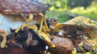 ONE NIGHT IN THE MIDDLE OF THE FOREST 🌲/ WE LOVE PULLED MEAT 🥩| Food in Nature 🔥 Slovakia 🌲