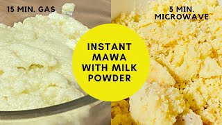 Instant Khoya Recipe | Instant Mawa Recipe| Homemade Khoya from Milk Powder| Mawa from Milk Powder