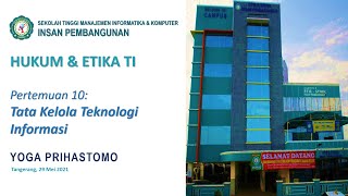 Hukum dan Etika TI - Tata Kelola Teknologi Informasi (Pengantar)