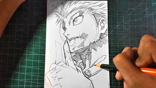 How to Draw YUJI using DOMAIN EXPANSION vs SUKUNA - Jujutsu Kaisen