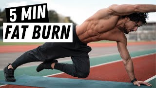 5 Min HIIT CARDIO TO BURN FAT | Rowan Row