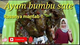 Resep dan cara membuat ayam bumbu sate