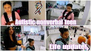 Autistic nonverbal teen life update! | Autism life with Ashy