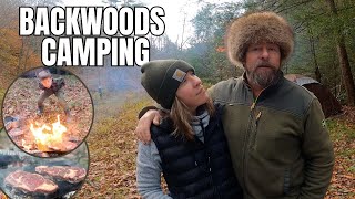 Camping & Fishing Adventure. Catching Trout and Making the Best Campfire Meal. Camp & Cook