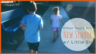 Touring Ethan's New School & 1st Meeting with His Teacher| Aubrey Gives Her Adorable Approval