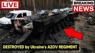 Russian "Z" tank DESTROYED by Ukraine's AZOV REGIMENT