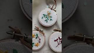 Embroidered ornaments ✨ #embroideryideas #handembroidery #embroidered