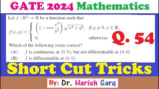 Question 54 | Continuity & Differentiability | GATE 2024 Mathematics