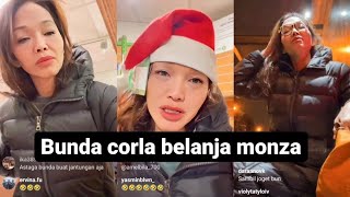 Bunda corla live belanja barang monza sambil nyanyi-nyanyi lagu Christmas