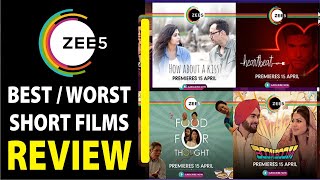 TOP 8 Shortfilm Review - How About Kiss, BoomBoom, Heartbeat, Half Full, FOOD FOR LIFE, Zee5