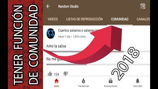 Como publicar en youtube 2021 | Función COMUNIDAD