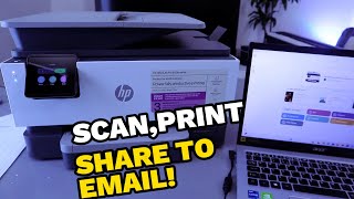 How To Scan with HP OFFICEJET PRO 9120E PRINTER, PRINT AND SHARE TO EMAIL