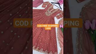 gorgeous orange anarkali|georgette Anarkali | #shorts #shortfeed #viral #trending #anarkali