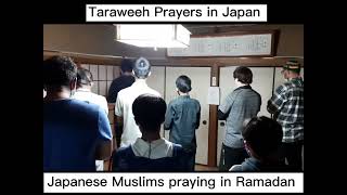 Taraweeh prayers in japanese mosque by Muslims in Japan during Ramadan #shorts