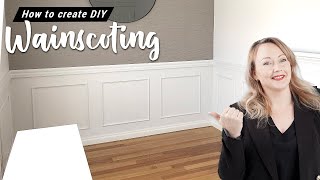 How to Install DIY Wainscoting Tutorial Video | Picture frame style moulding FOR BEGINNERS