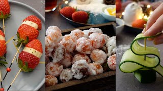 EP.5 Cherry Tomato Snow Ball🍒+ Crispy Strawberry Santa🎅| Budget Holiday Finger Snack |【Rice Killer】