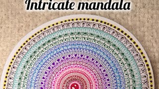 Testing my Newly bought soft liner color pens |Intricate Mandala | Easy & Big mandala for beginners