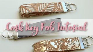 5 minute Cork Key Fob Tutorial - beginner sewing