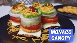 Tasty 2 Minutes Monaco Canopy Recipe | Cheese Monaco Bites | Easy Party Starter Recipe | Party Snack