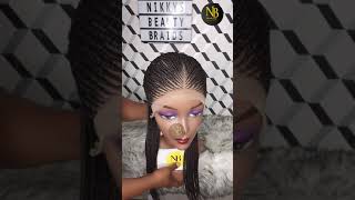 #shorts : Full Lace Cornrow Boxbraids Wig Unit