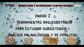 Unidad 2: Polen y Fitolitos