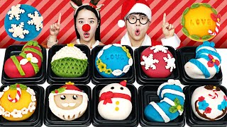 Various Cool & Cute Christmas Cookies Mukbang 귀여운 크리스마스 쿠키 먹방 by yomi yami